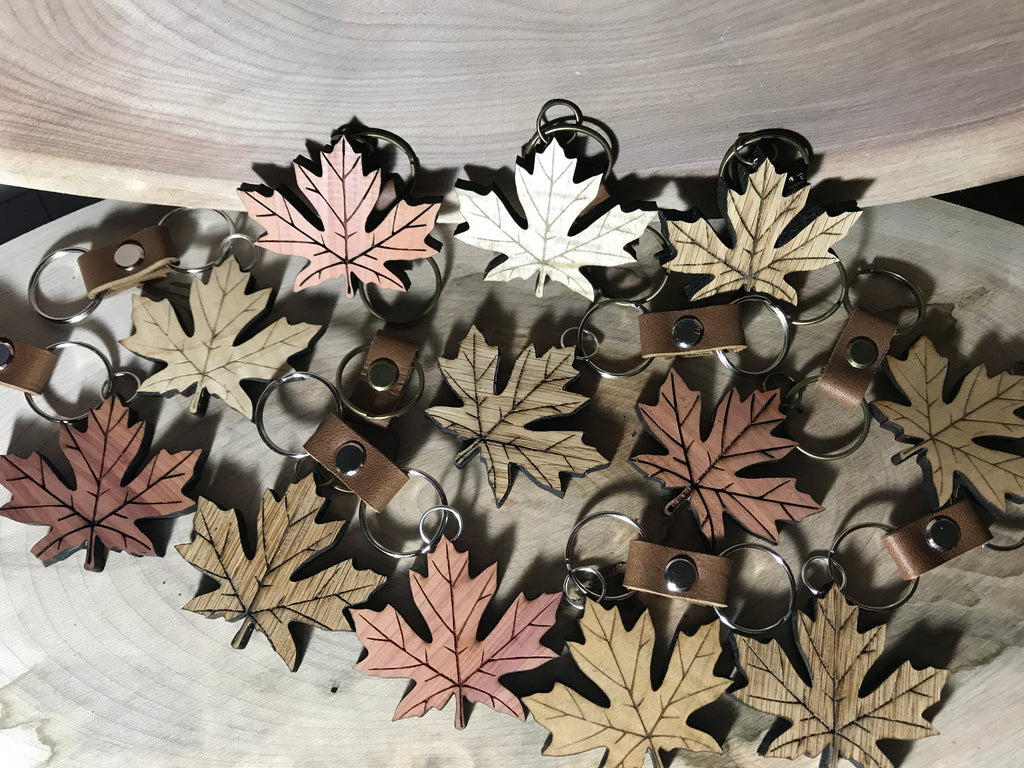 Handcrafted Maple Leaf Keychain