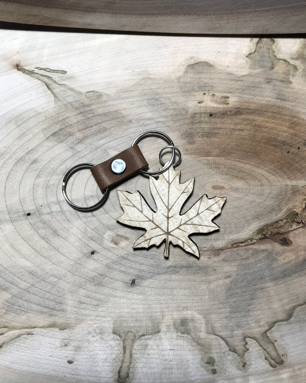 Handcrafted Maple Leaf Keychain